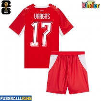 Schweiz Ruben Vargas #17 Heimtrikotsatz Kinder WM 2026 Kurzarm (+ Kurze Hosen)